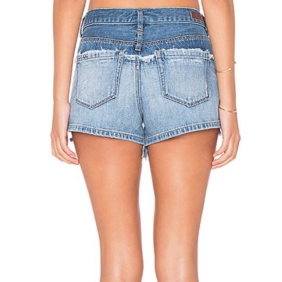 BlankNYC Distressed Festival Jean Shorts Raw Hem Essex 90s denim shorts - Picture 3 of 10